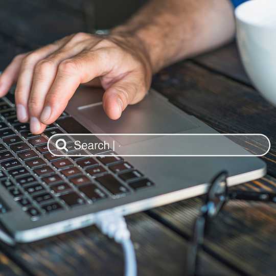 homepage concept with search bar